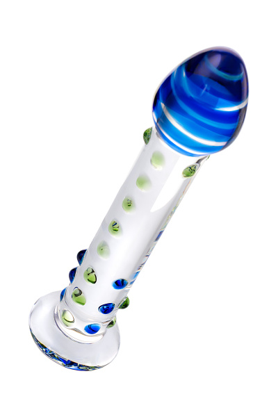 Фаллоимитатор Sexus Glass,стекло, прозрачный, 18 см 