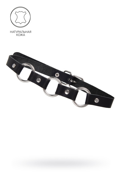 Чокер-ошейник Pecado BDSM, с кольцами в виде цепочки
