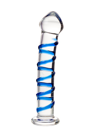 Фаллоимитатор Sexus Glass,стекло, прозрачный, 17 см