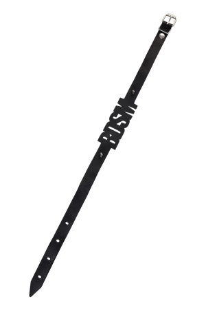 Чокер с шипами Pecado BDSM, натуральная кожа, черный