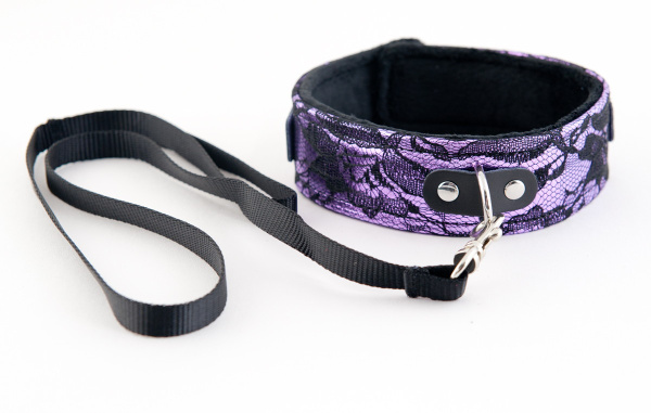 Ошейник кружевной, TOYFA Marcus, пурпурный, 11,1 см