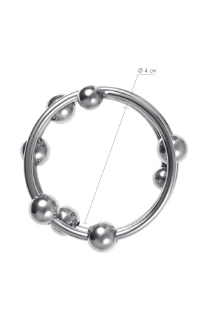 Кольцо для пениса TOYFA Metall, металл, серебристое, Ø 4см
