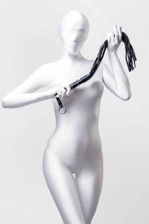 Флоггер Anonymo.PU кожа, черный, 64 см