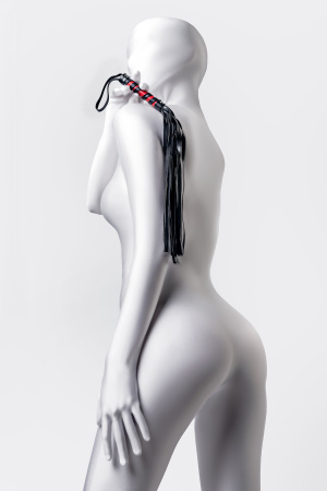 Флоггер Anonymo.PU кожа, черный, 45 см