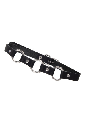 Чокер-ошейник Pecado BDSM, с кольцами в виде цепочки